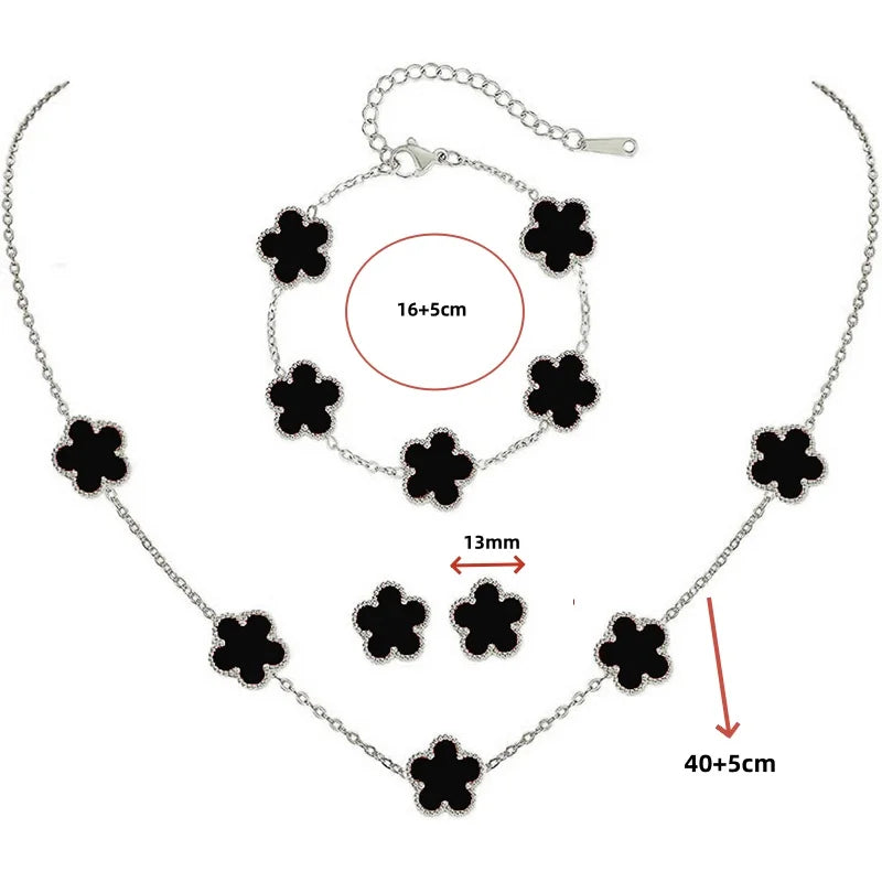 Van Cleef-Inspired Clover Jewelry Set